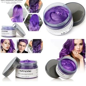 Mofajang Hair purple Color Wax Unisex DIY Mud Dye Cream Temporary Modeling !HOT!